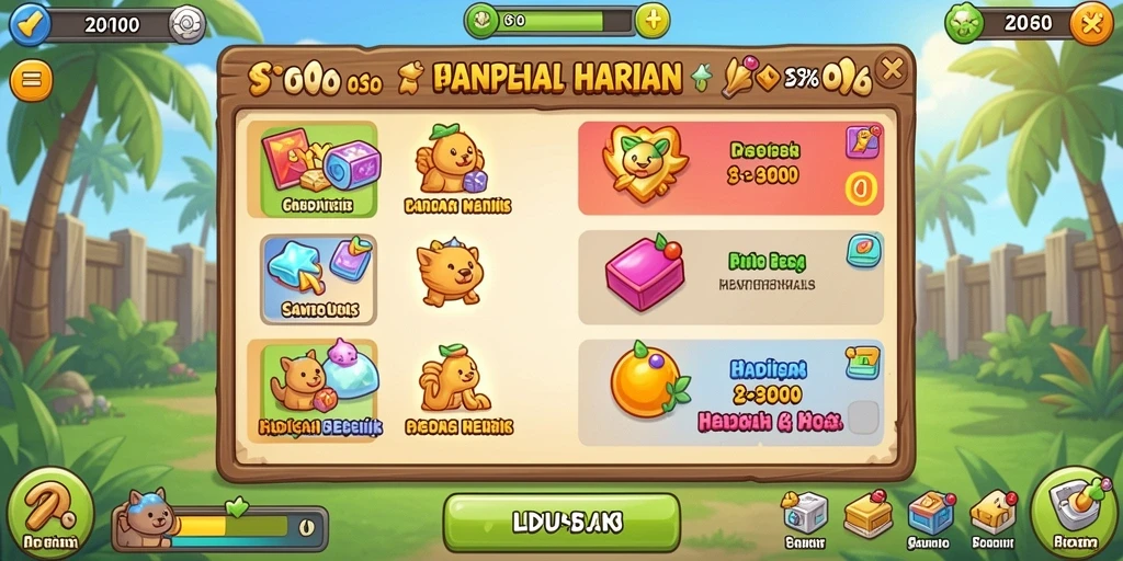Tampilan menu utama yang user-friendly dan mudah dinavigasi.
